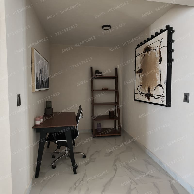 Espacio de estudio o área de trabajo en casa muestra Creta Planta Baja, Basalto