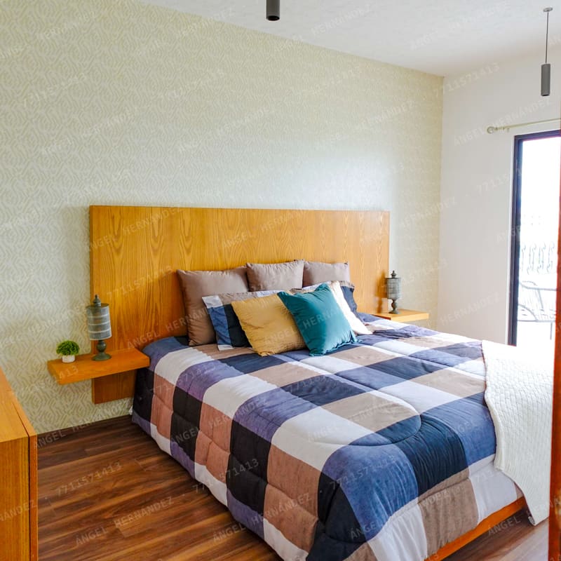 Recámara principal con baño y vestidor en modelo Vermentino Ampliada